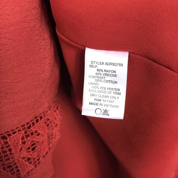 ASTR The Label Rust Crochet Detail Long Sleeve Top - Picture 7 of 8